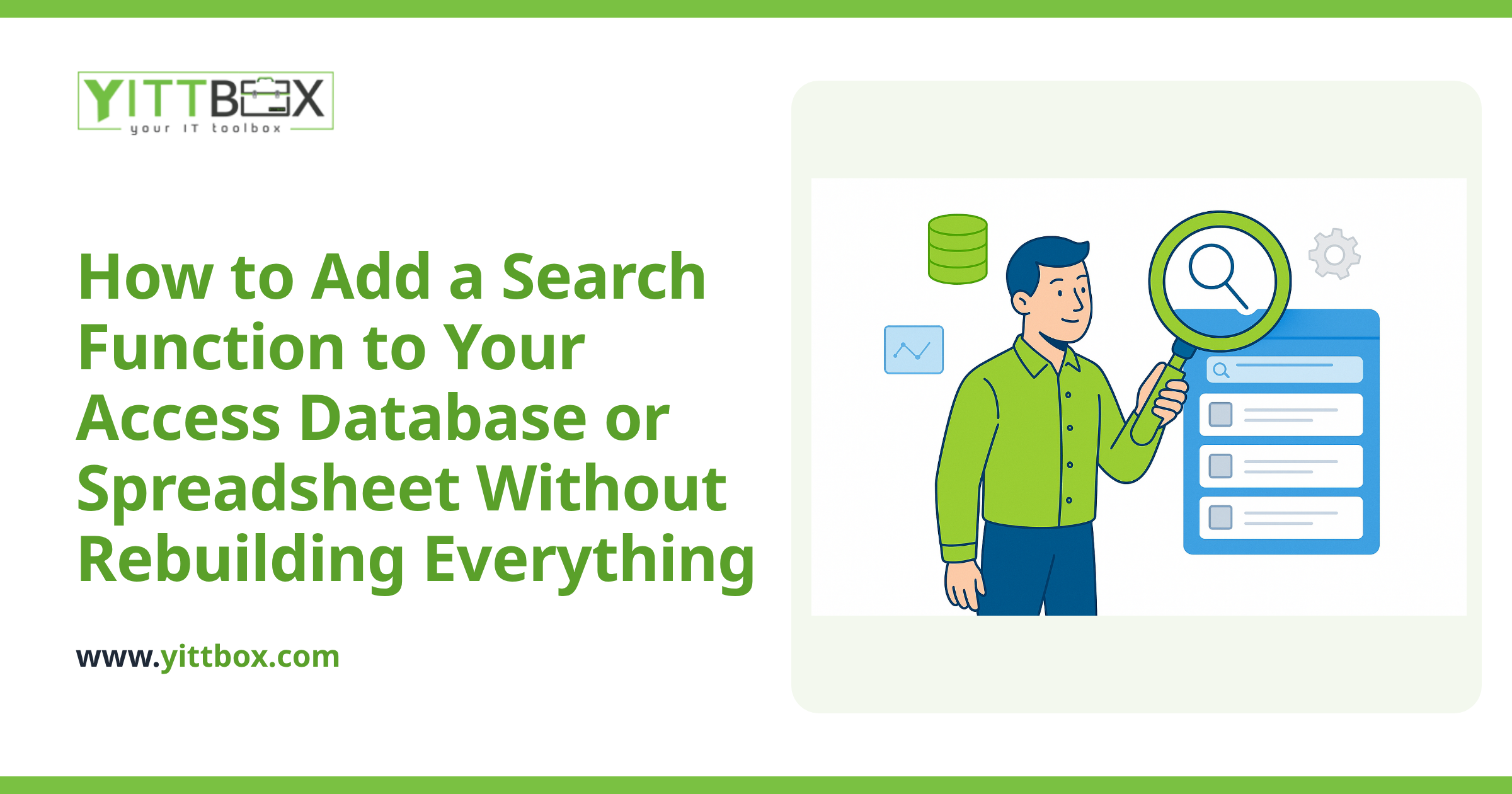How to Add a Search Function to Your Access Database or Spreadsheet Without Rebuilding Everything